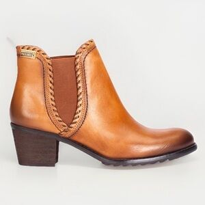 Pikolinos Andorra Ankle Leather Pull on Heel Bootie Brandy 40/9-9.5 Boots Shoes